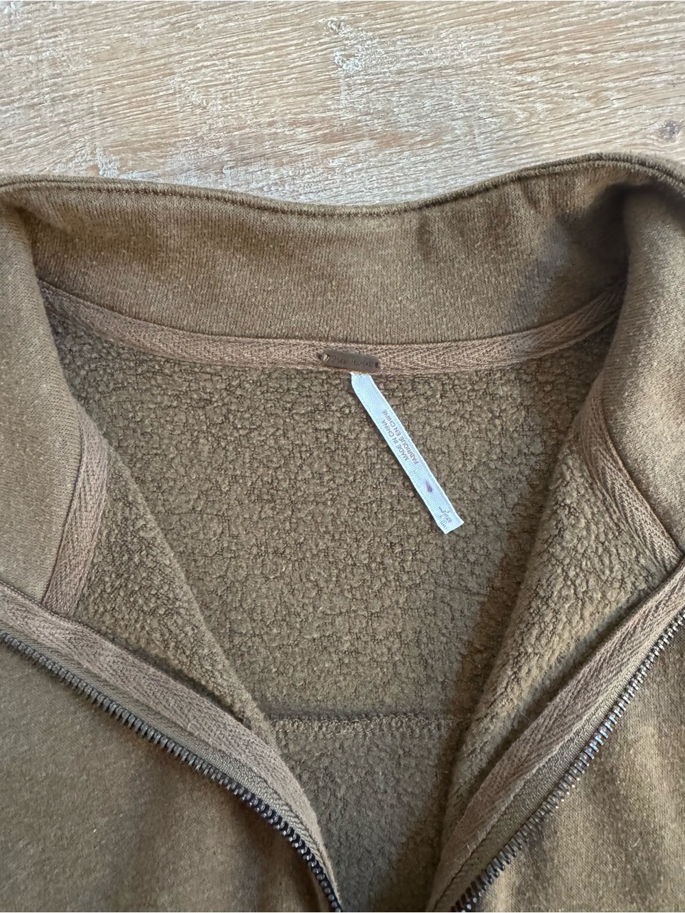 Free People Olive Brown Puff-Sleeve Jacket - Picture 5 of 5